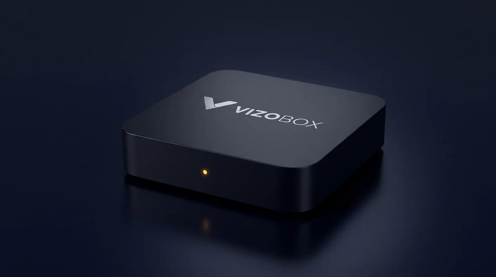 VIZOBOX set-top box on a dark background